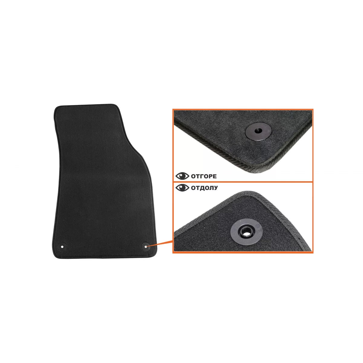 Tappetini in Tessuto a Tre Strati Neri per Audi A6 2004-2008, Set di 4 Pezzi