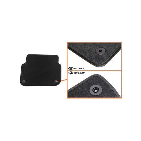 Tappetini in Tessuto a Tre Strati Neri per Audi A6 2004-2008, Set di 4 Pezzi