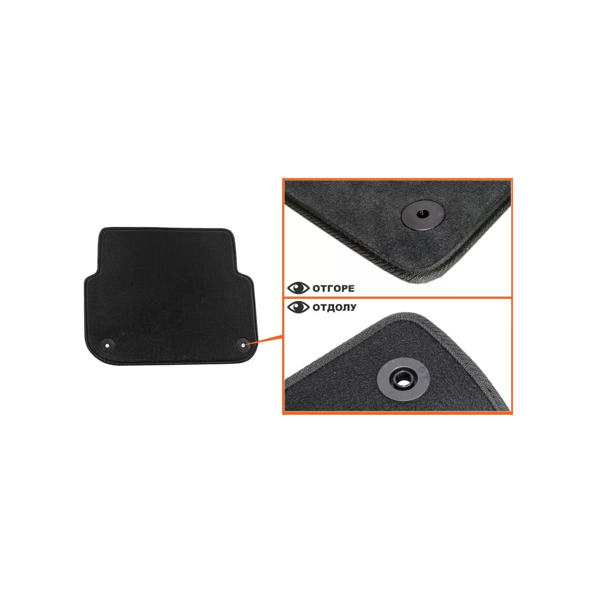 Tappetini in Tessuto a Tre Strati Neri per Audi A6 2004-2008, Set di 4 Pezzi
