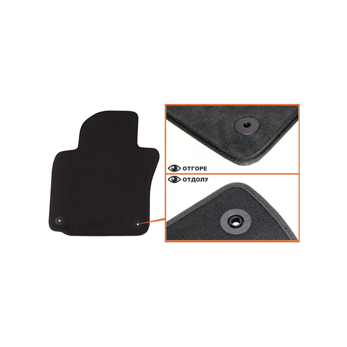 Tappetini in Tessuto a Tre Strati Neri per Skoda Octavia 2008-2013, Set 4 Pezzi