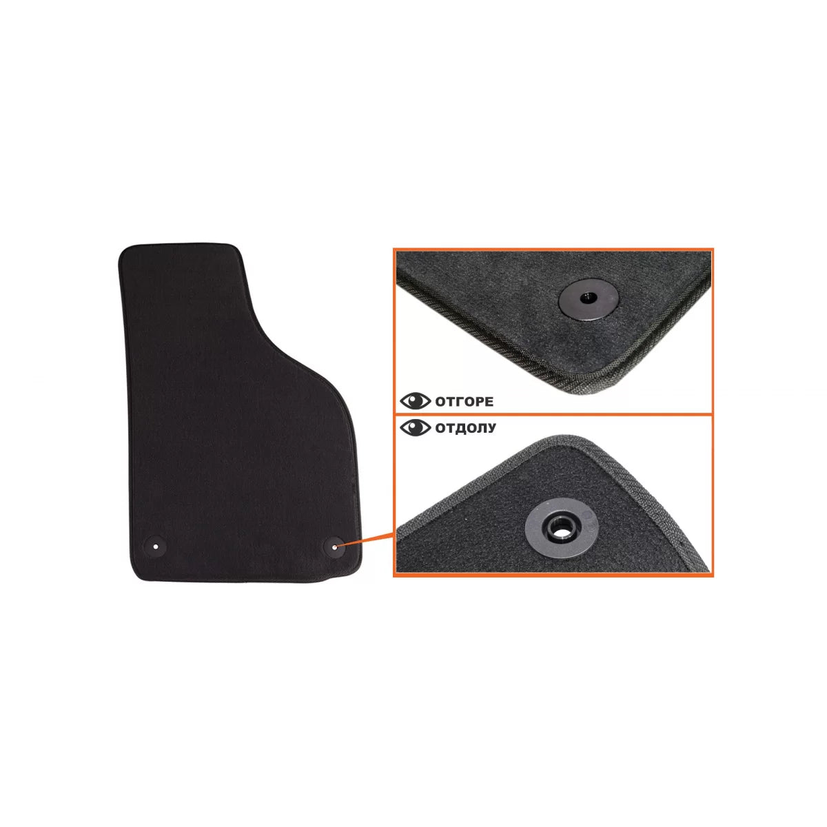 Tappetini in Tessuto a Tre Strati Neri per Skoda Octavia 2008-2013, Set 4 Pezzi