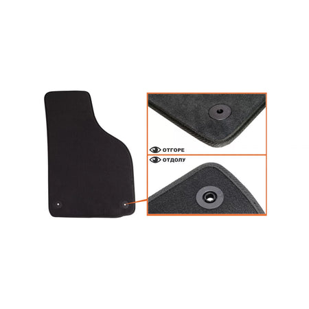 Tappetini in Tessuto a Tre Strati Neri per Skoda Octavia 2008-2013, Set 4 Pezzi