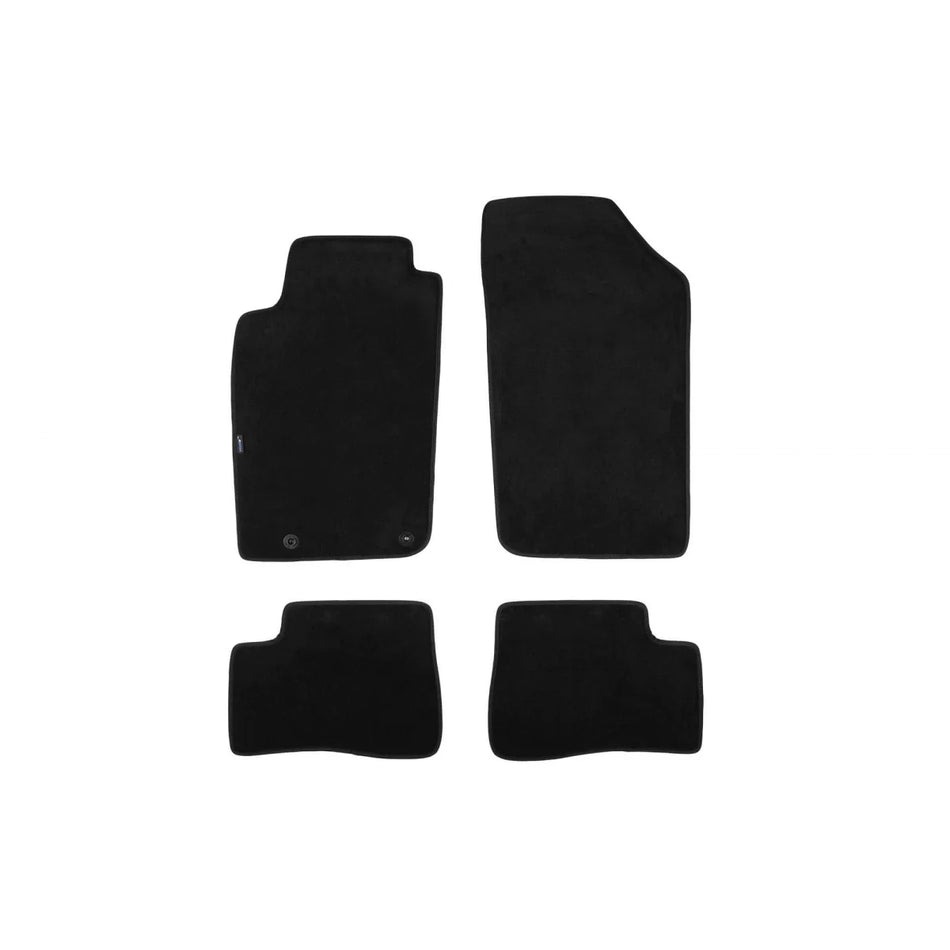 Tappetini Tessili a Tre Strati Neri per Peugeot 206 Plus 2009-2013, Set 4 Pezzi