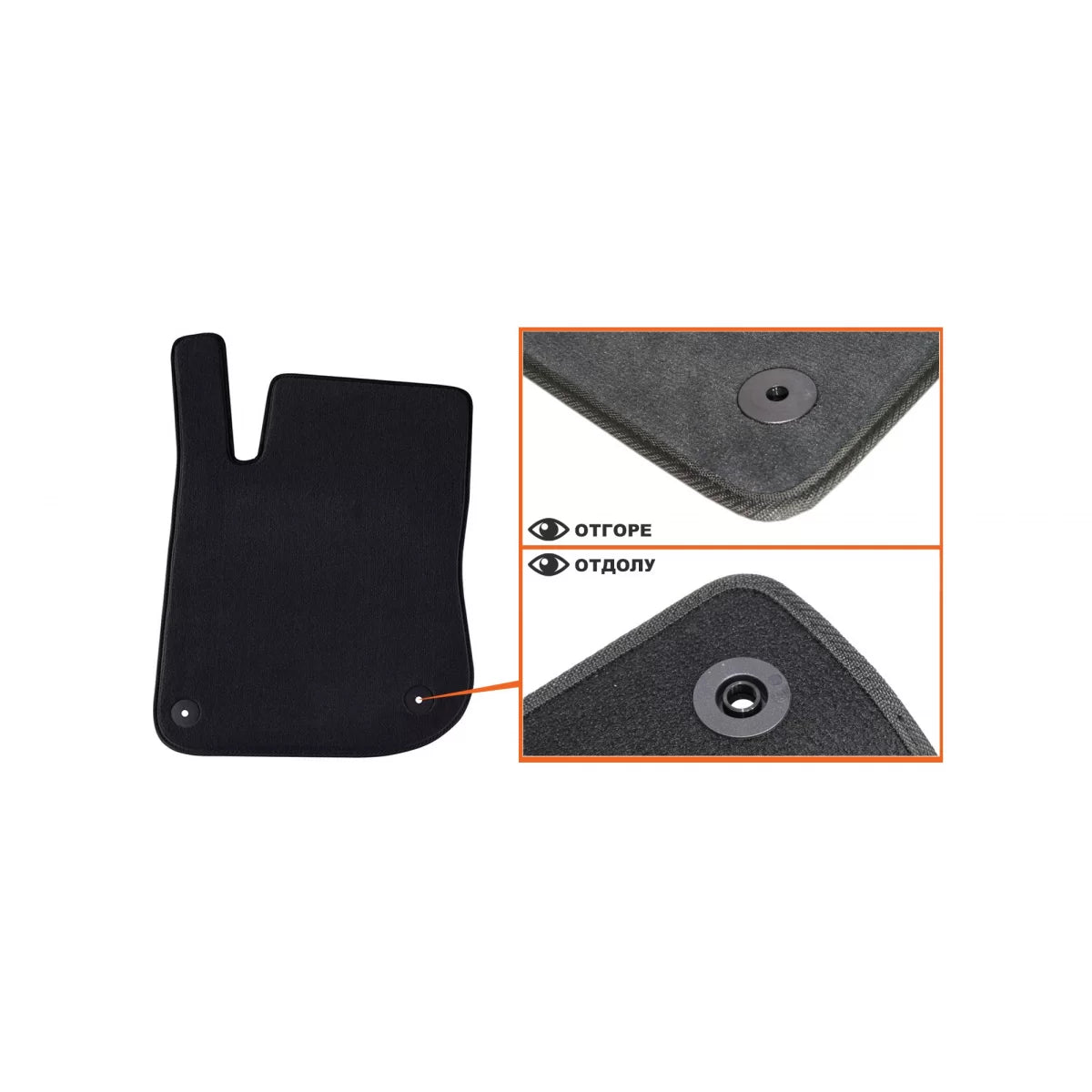 Tappetini in Tessuto a Tre Strati Neri per Peugeot 208 2012-2019, Set 4 Pz
