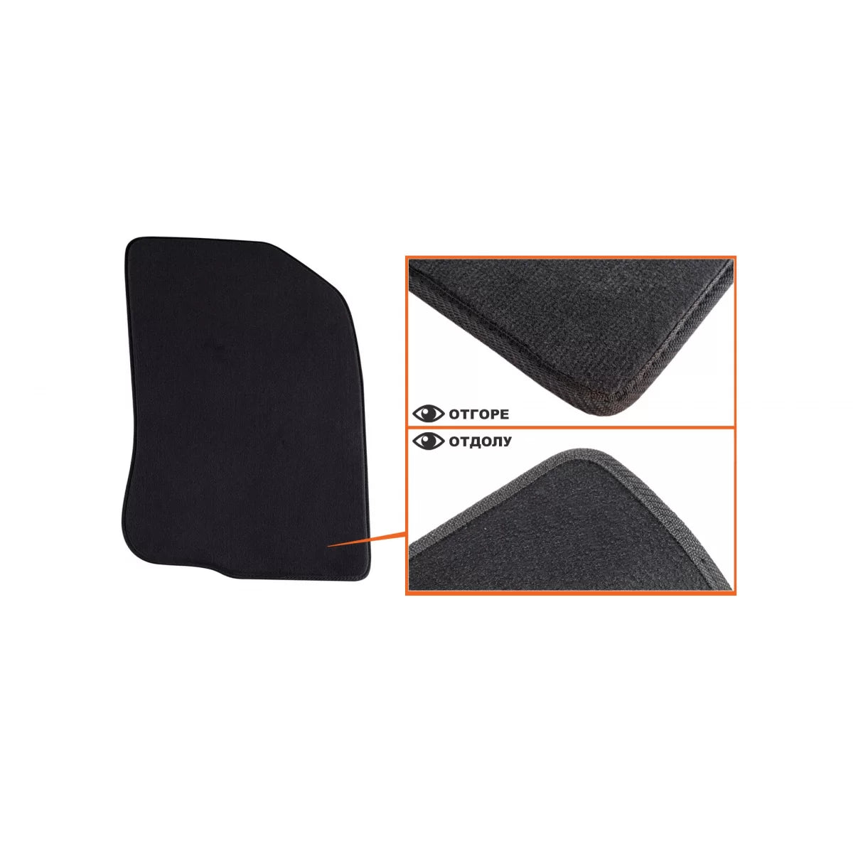 Tappetini in Tessuto a Tre Strati Neri per Peugeot 208 2012-2019, Set 4 Pz