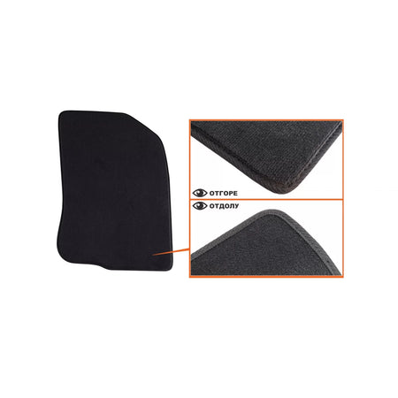 Tappetini in Tessuto a Tre Strati Neri per Peugeot 208 2012-2019, Set 4 Pz