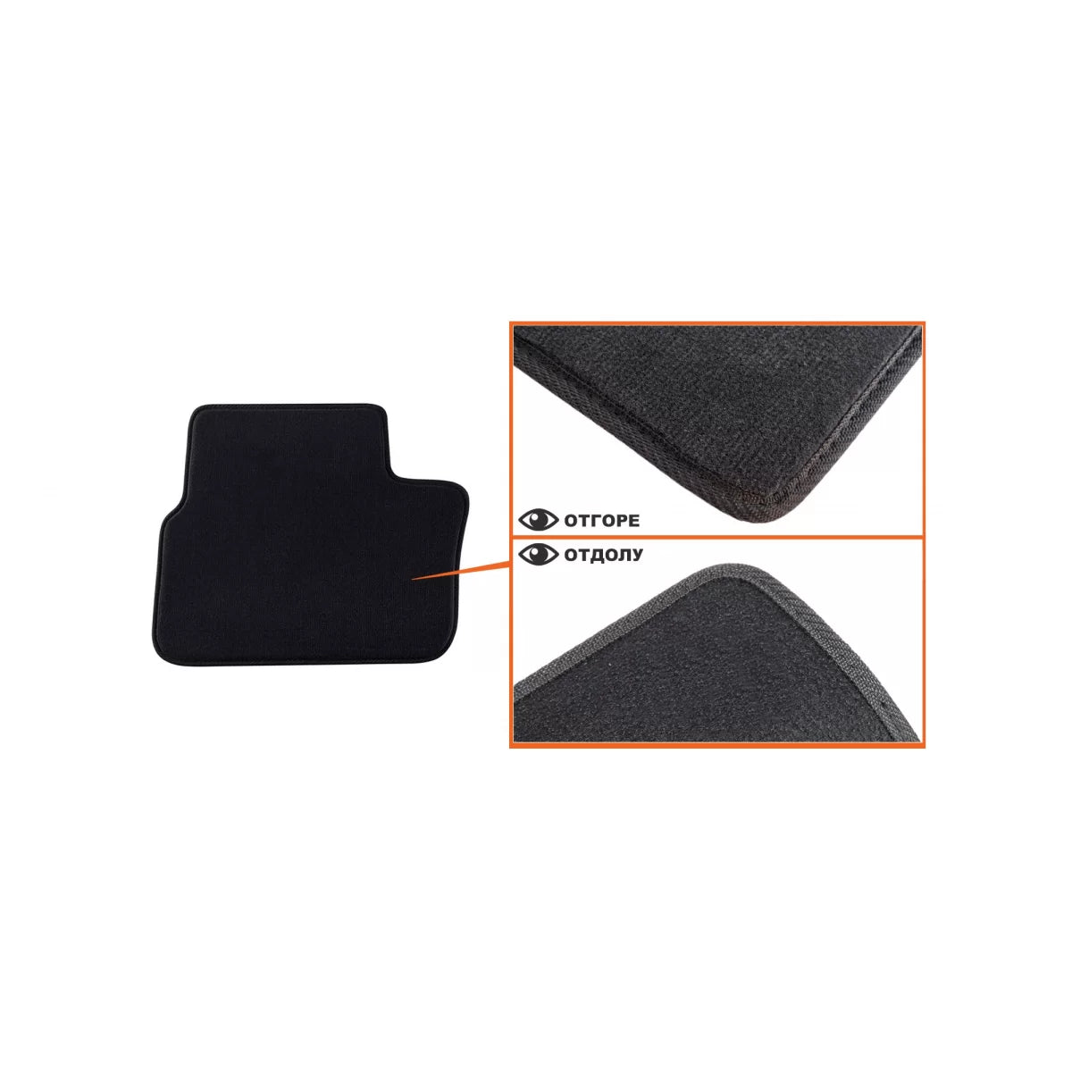 Tappetini in Tessuto a Tre Strati Neri per Peugeot 208 2012-2019, Set 4 Pz
