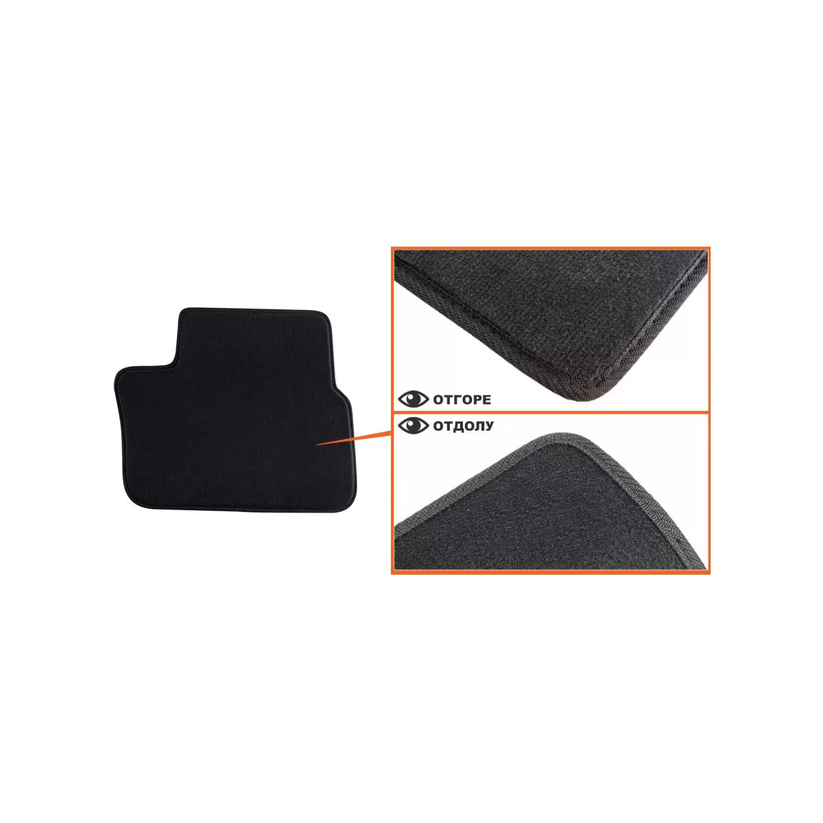Tappetini in Tessuto a Tre Strati Neri per Peugeot 208 2012-2019, Set 4 Pz
