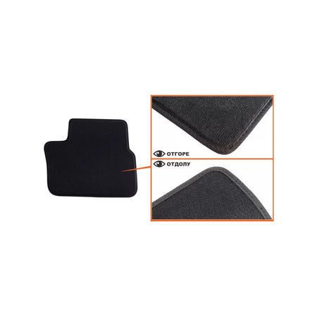 Tappetini in Tessuto a Tre Strati Neri per Peugeot 208 2012-2019, Set 4 Pz