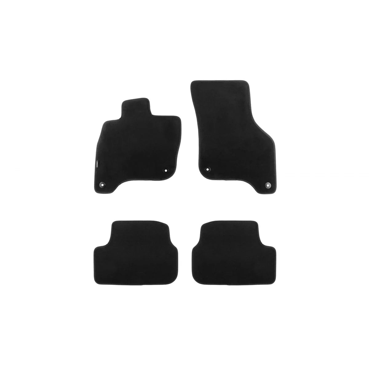 Tappetini in Tessuto Tre Strati Neri per Volkswagen E-Golf dal 2014, Set 4 Pezzi