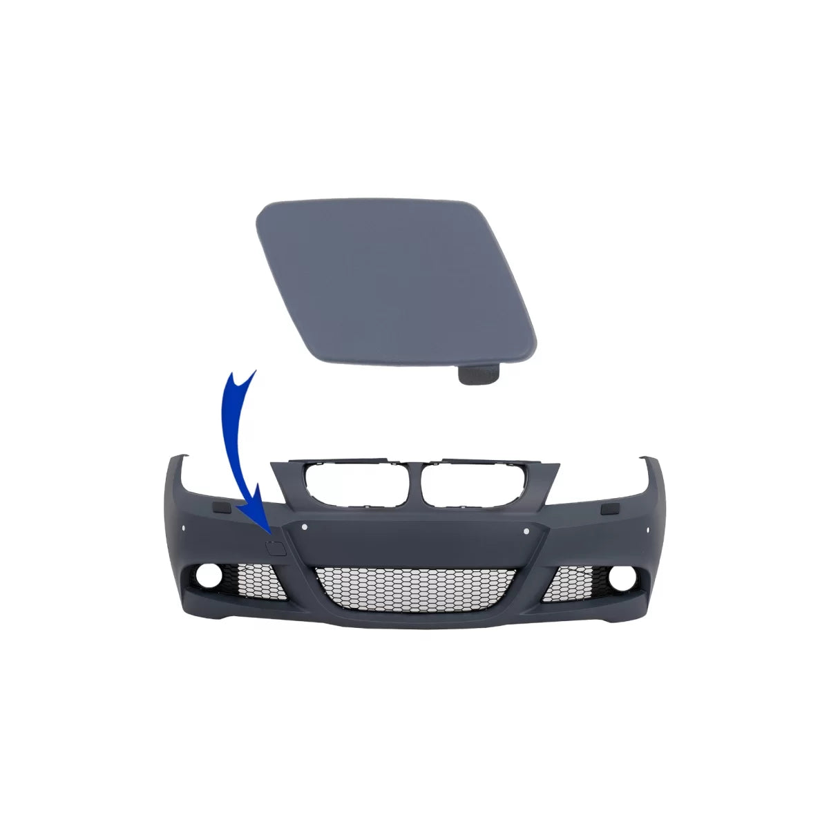Copertura Gancio Traino Paraurti Anteriore per BMW Serie 3 E90 2004-2011 M Tech