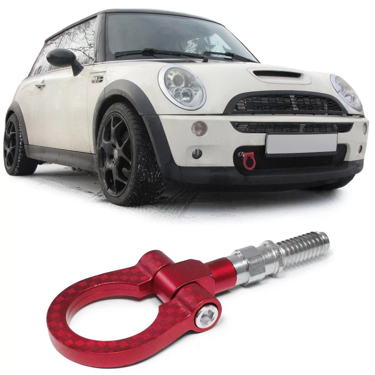 Gancio Traino Rosso Anteriore Posteriore per BMW E36 E46 E39 E90 E87 Z3 Z4 Mini