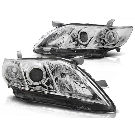 Fanale Angel Eyes Cromato Anteriore per Toyota Camry 6 XV40 06-09