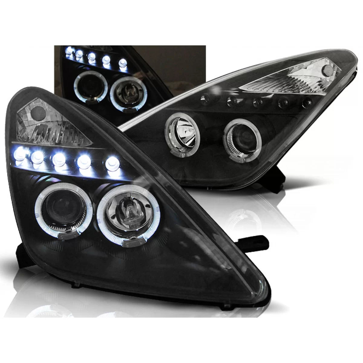 Fanale Angel Eyes Nero Anteriore per Toyota Celica T230 99-05