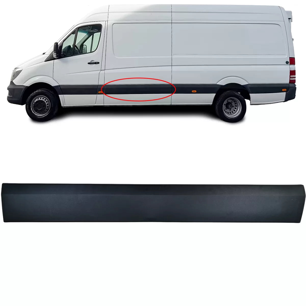 Modanatura Porta Scorrevole Lato Sinistro per Mercedes Sprinter W906 06-18 L2