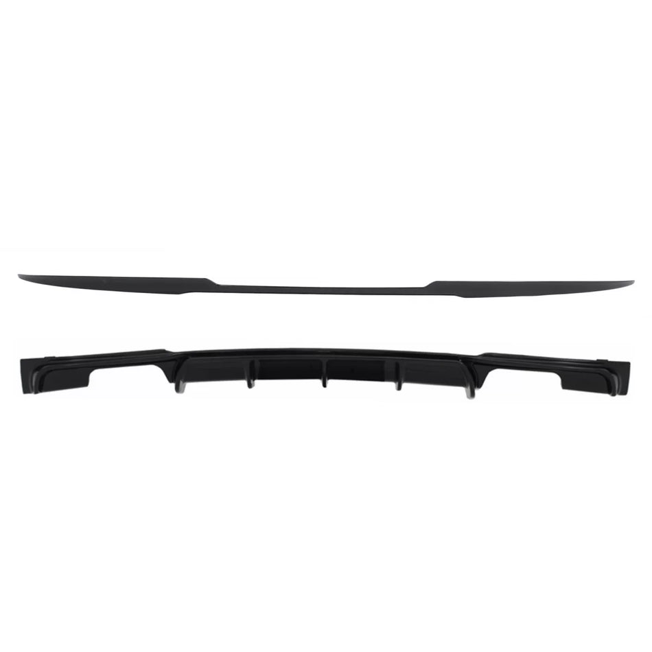 Spoiler Paraurti Posteriore con Diffusore Doppia Uscita per BMW Serie 3 F30