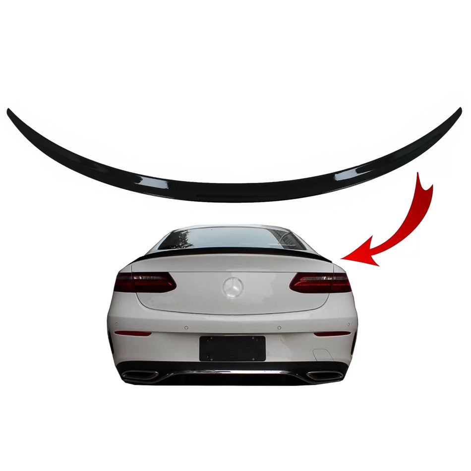 Spoiler Posteriore Nero Lucido per Mercedes Classe E C238 Coupe 2016-up