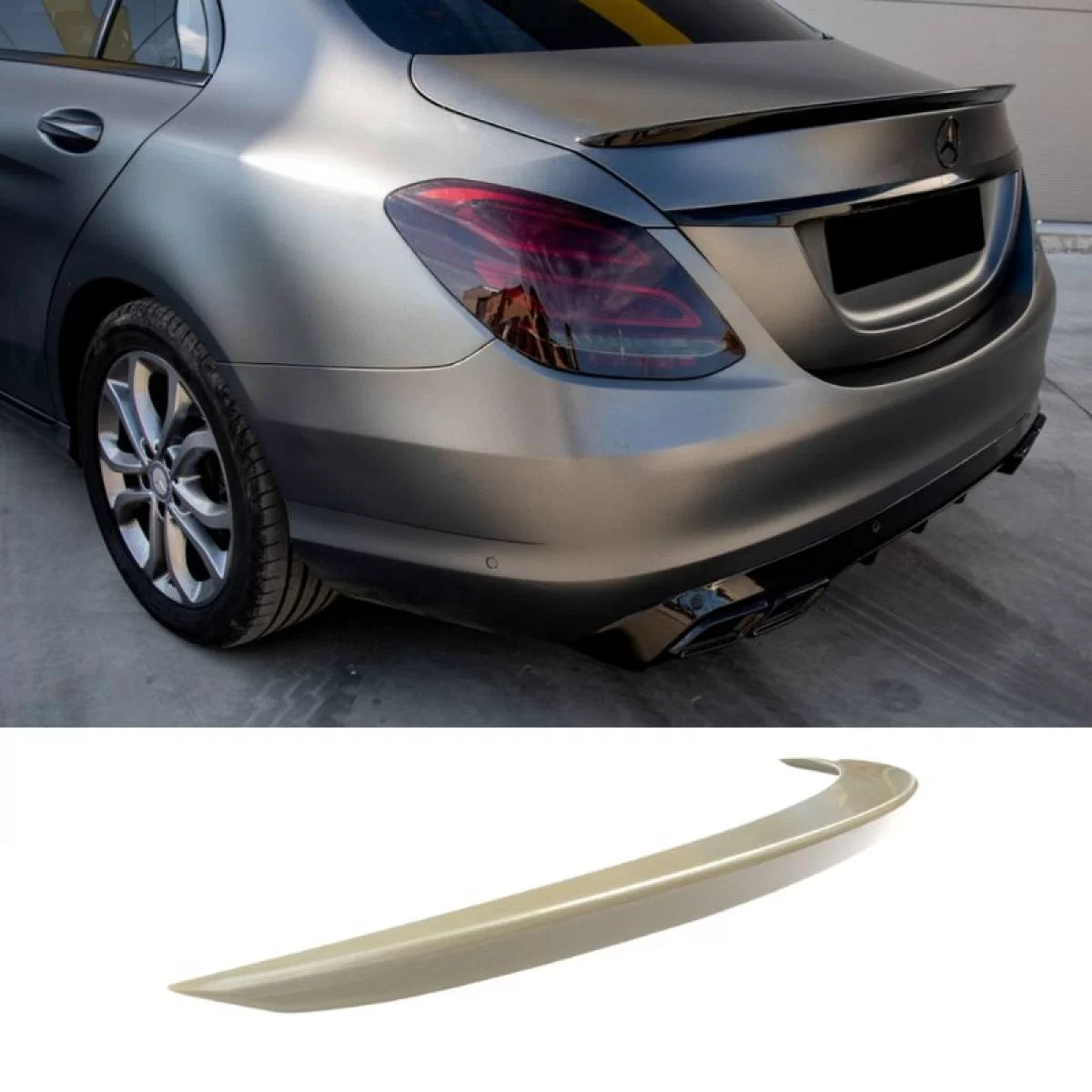 Spoiler Posteriore Lip Design ABS per Mercedes Classe C W205 Berlina 13-20