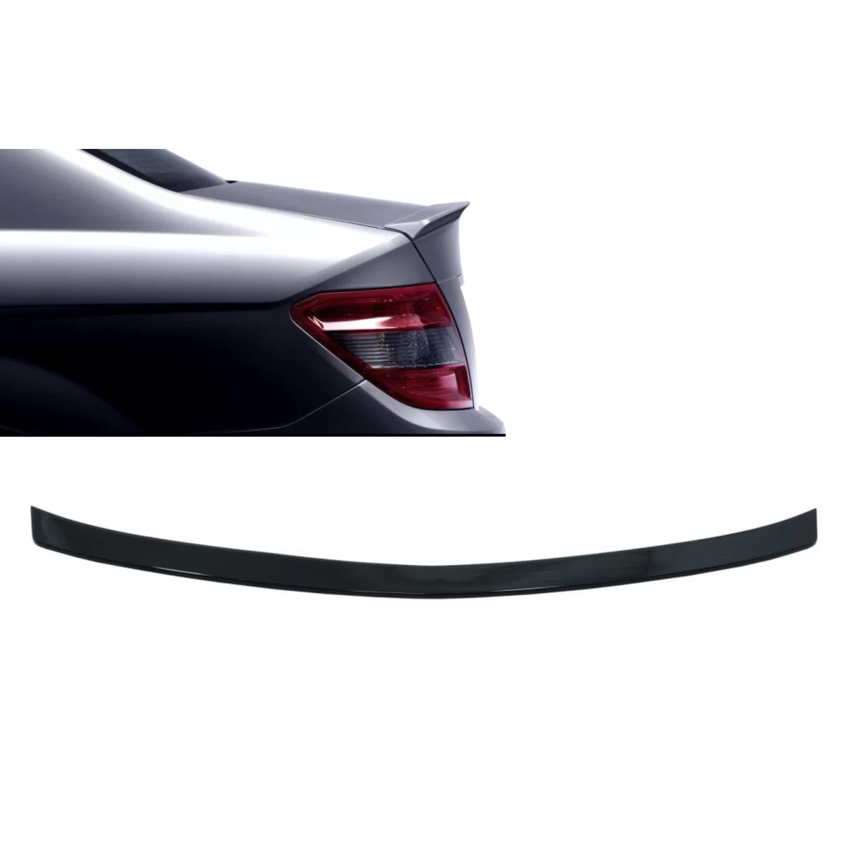 Spoiler Posteriore Nero Lucido per Mercedes Classe C W204 2007-2014