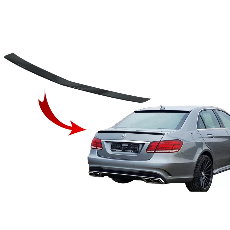 Spoiler Posteriore Nero Lucido per Mercedes Classe E W212 2009-2016 Facelift