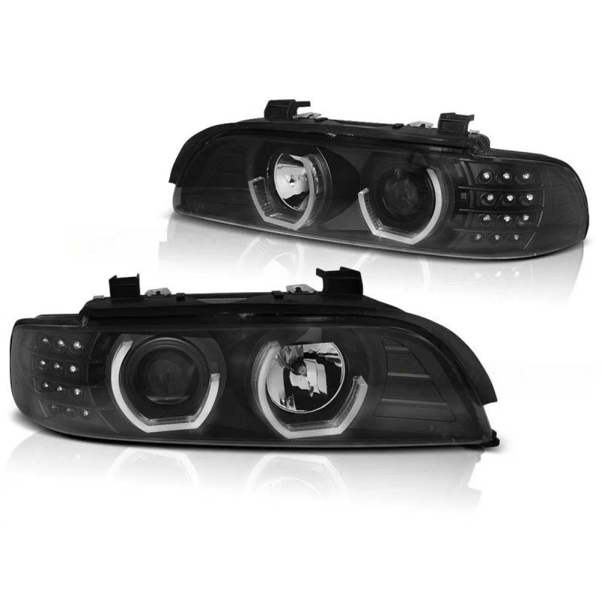 Fari Tuning con LED 3D Angel Eyes Anteriore Dx e Sx BMW E39 09.1995-05.2003