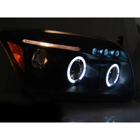 Fari Tuning con Occhi di Angelo Anteriore Dx e Sx per Dodge Caliber 2006-2012