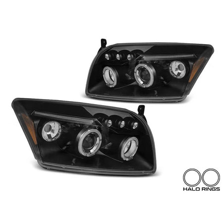Fari Tuning con Occhi di Angelo Anteriore Dx e Sx per Dodge Caliber 2006-2012