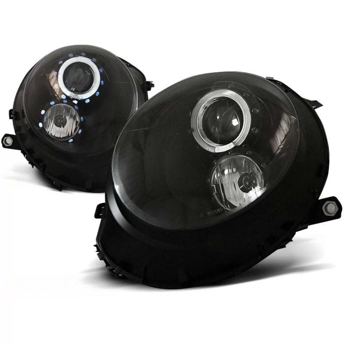 Fari Tuning con Anelli Angel Eyes Anteriori Dx e Sx per Mini Cooper R55 R56 R57