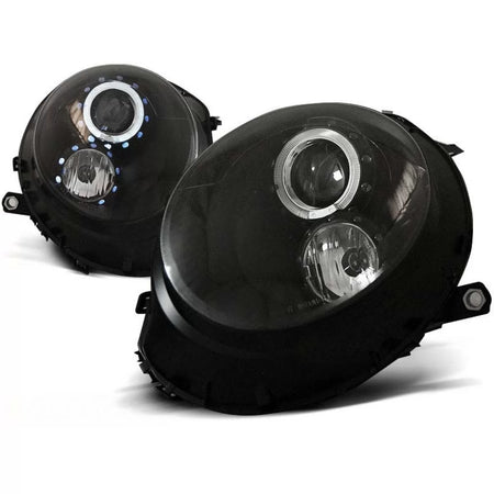 Fari Tuning con Anelli Angel Eyes Anteriori Dx e Sx per Mini Cooper R55 R56 R57