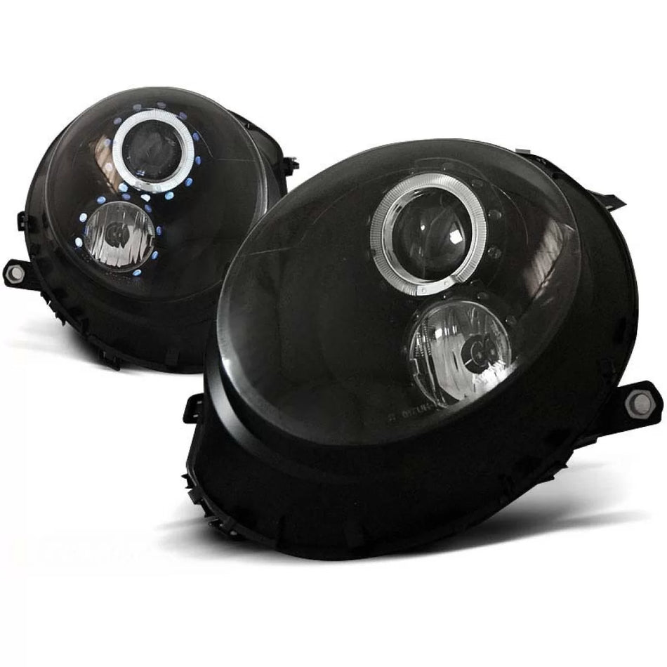 Fari Tuning con Anelli Angel Eyes Anteriori Dx e Sx per Mini Cooper R55 R56 R57