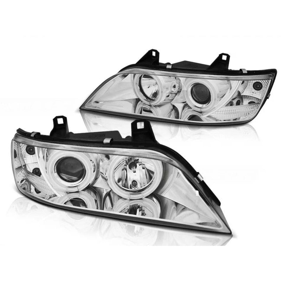 Fari Tuning con Anelli Angel Eyes CCFL per BMW Z3 1996-2002 Dx e Sx
