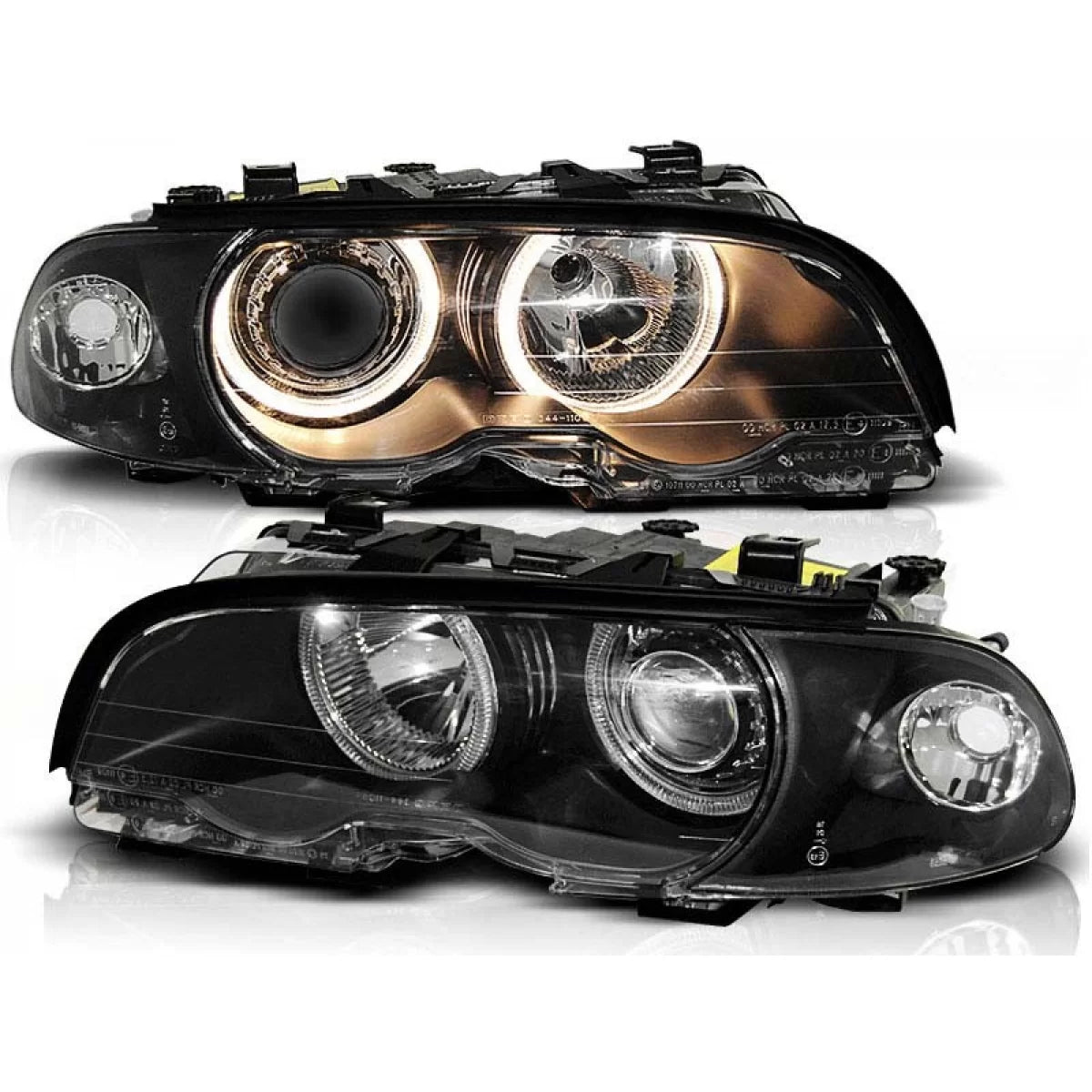 Fari Anteriore con Occhi di Angelo Alogeni per BMW 3 E46 04.1999-03.2001 Coupe