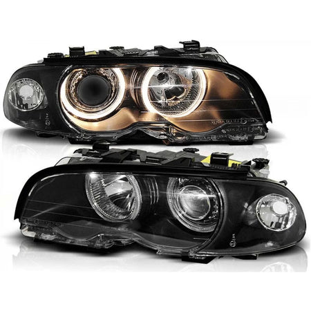 Fari Anteriore con Occhi di Angelo Alogeni per BMW 3 E46 04.1999-03.2001 Coupe