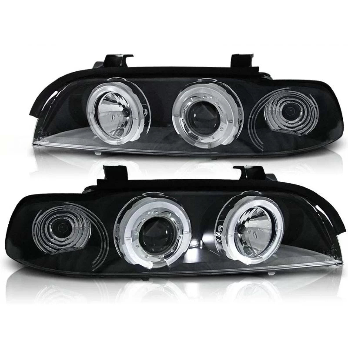 Fari Tuning con Anelli Alogeni Anteriori Sinistro e Destro per BMW E39