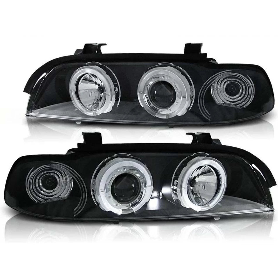 Fari Tuning con Anelli Alogeni Anteriori Sinistro e Destro per BMW E39