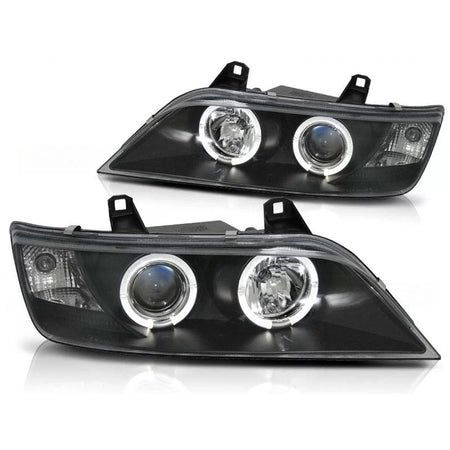 Fari Tuning con Anelli Angel Eyes Alogeni Anteriori Dx e Sx per BMW Z3 1996-2002