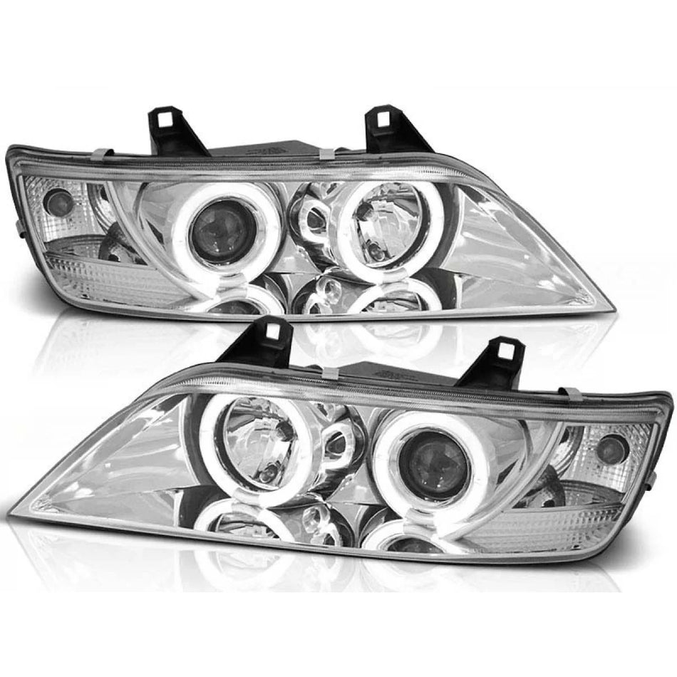 Fari Tuning con Anelli Angel Eyes Alogeni per BMW Z3 1996-2002 Dx e Sx