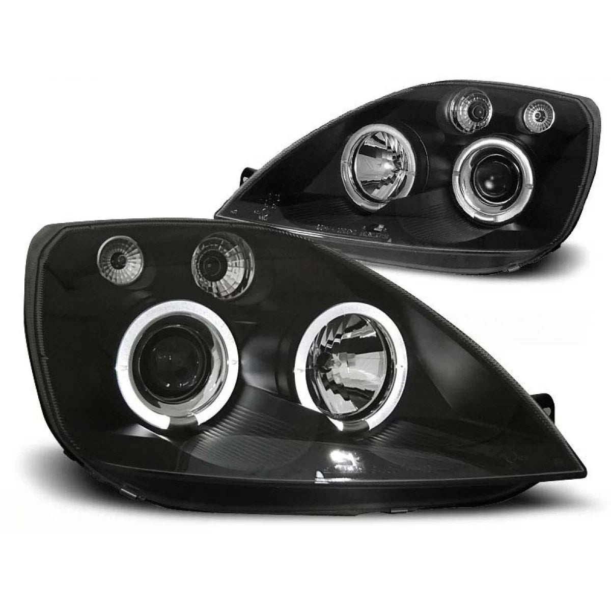 Fari Tuning con Anelli Alogeni Anteriori Dx e Sx per Ford Fiesta MK6 05-08/2005