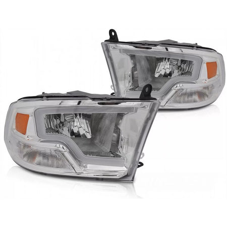 Fari Tuning con LED Anteriore Sinistro e Destro per Dodge Ram 2009-2018 Cromato