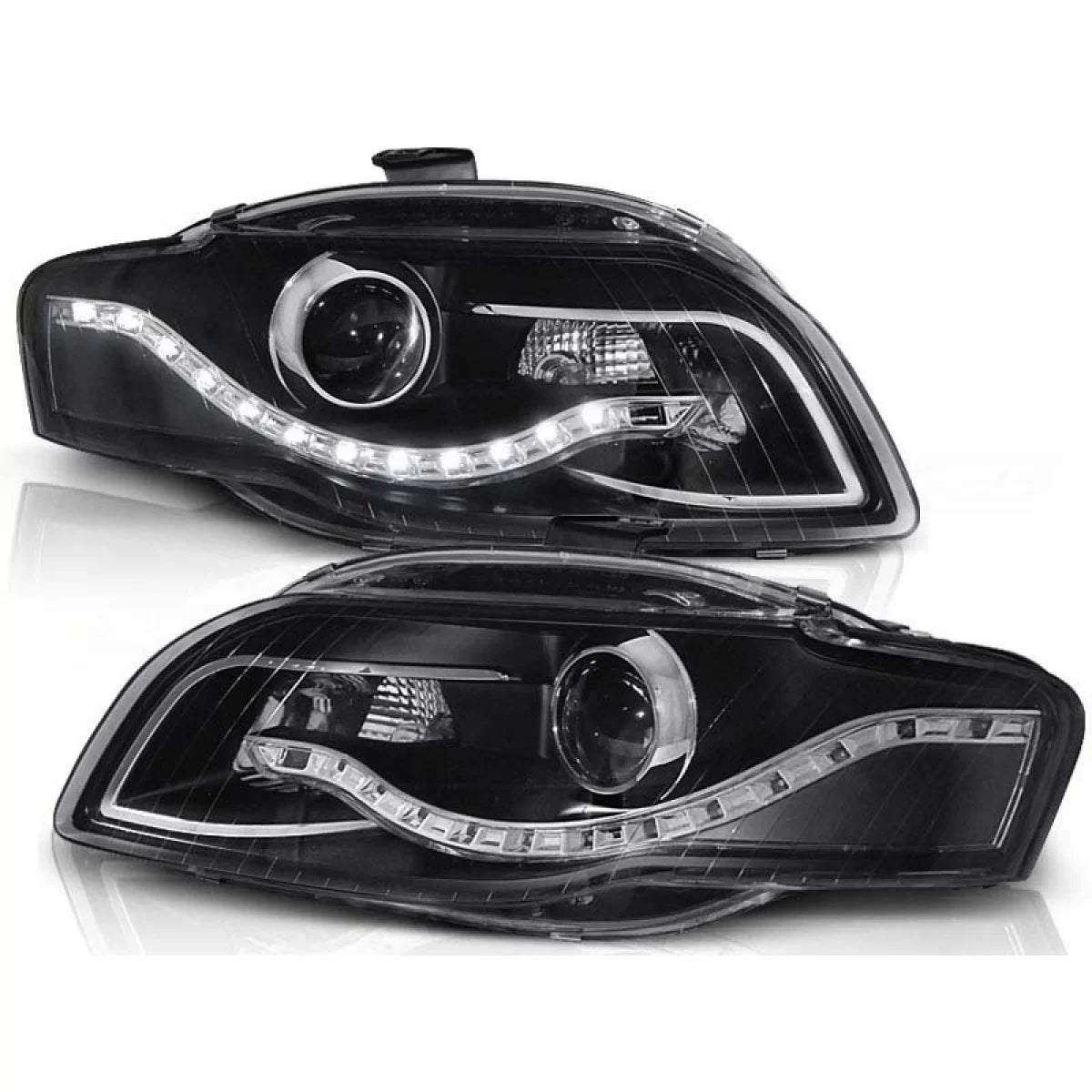 Fari Tuning con Luci LED Anteriori Sinistro e Destro per Audi A4 B7