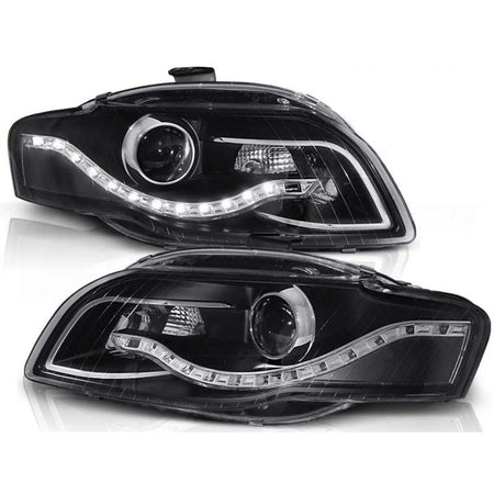 Fari Tuning con Luci LED Anteriori Sinistro e Destro per Audi A4 B7