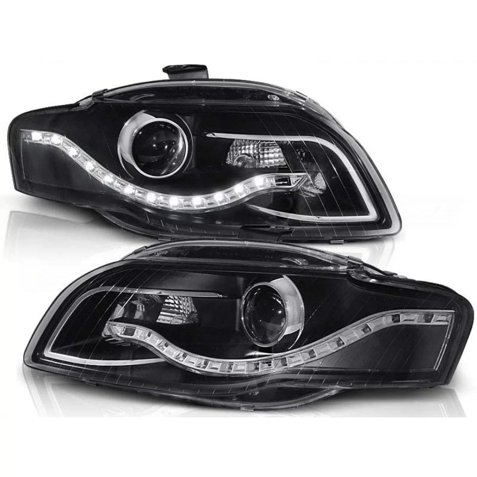 Fari Tuning con Luci LED Anteriori Sinistro e Destro per Audi A4 B7