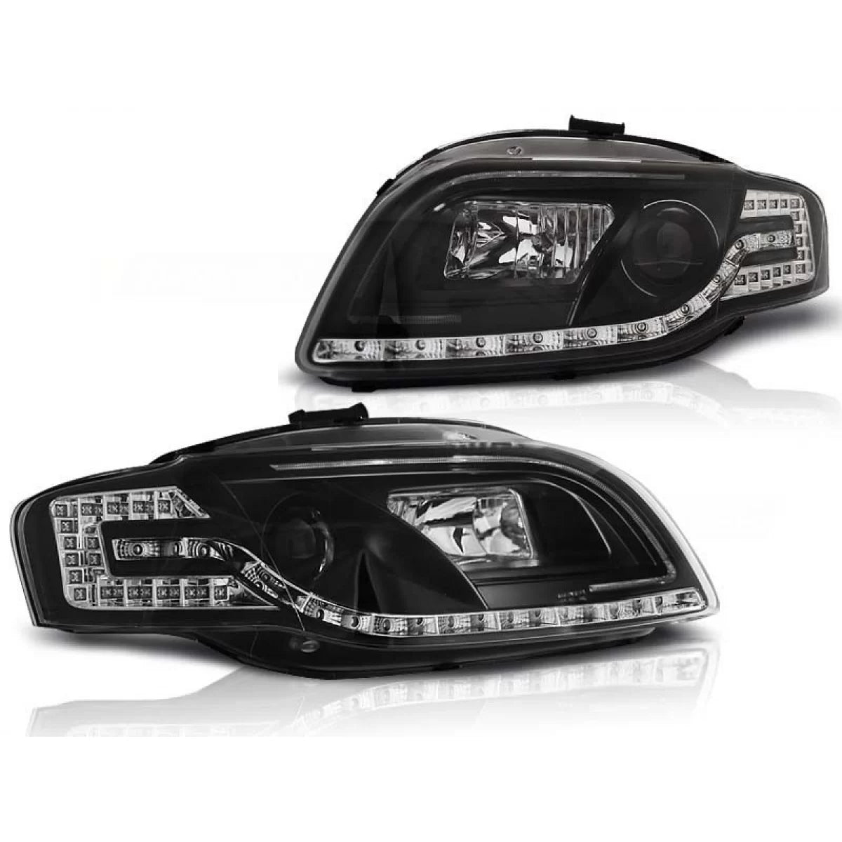 Fari Tuning con Luci LED Anteriori Sinistro e Destro per Audi A4 B7