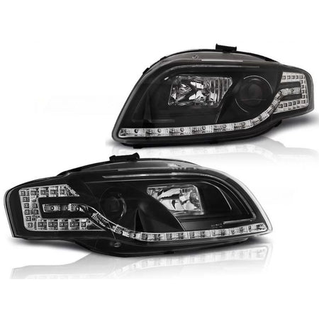 Fari Tuning con Luci LED Anteriori Sinistro e Destro per Audi A4 B7