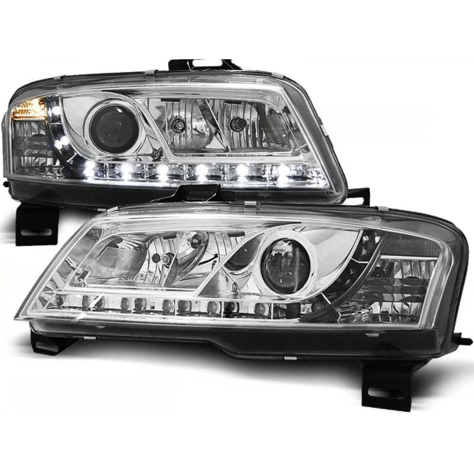 Fari Tuning con Luci LED Anteriori Dx e Sx per Fiat Stilo 3D 2001-2008