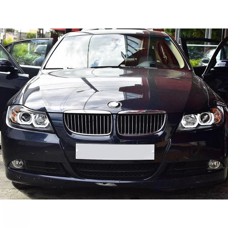 Fari Anteriori Tuning con Base Nera Sinistro e Destro per BMW Serie 3 E90