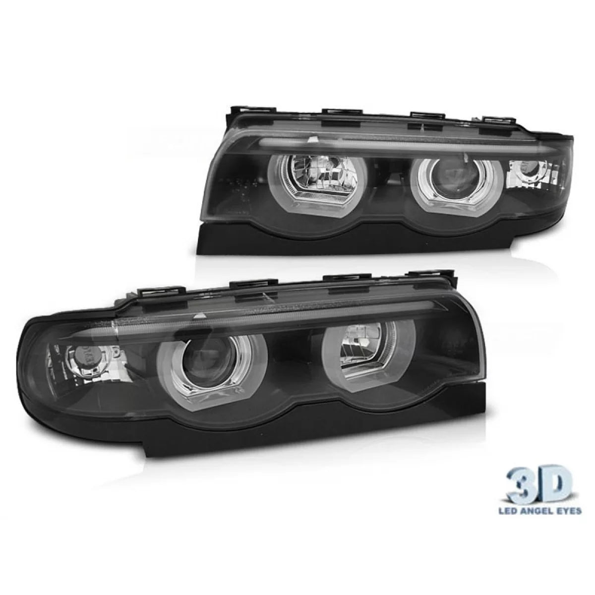 Fari Anteriori Tuning Base Nera Dx e Sx per BMW Serie 7 E38 1994-2001