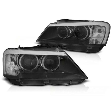 Fari Anteriori Neri Dx e Sx per BMW X3 F25 2010-07.2014