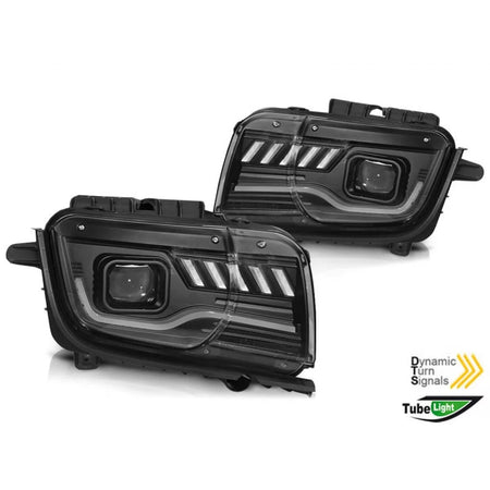 Fari Anteriori con Frecce Dinamiche Nero per Chevrolet Camaro 2009-2013