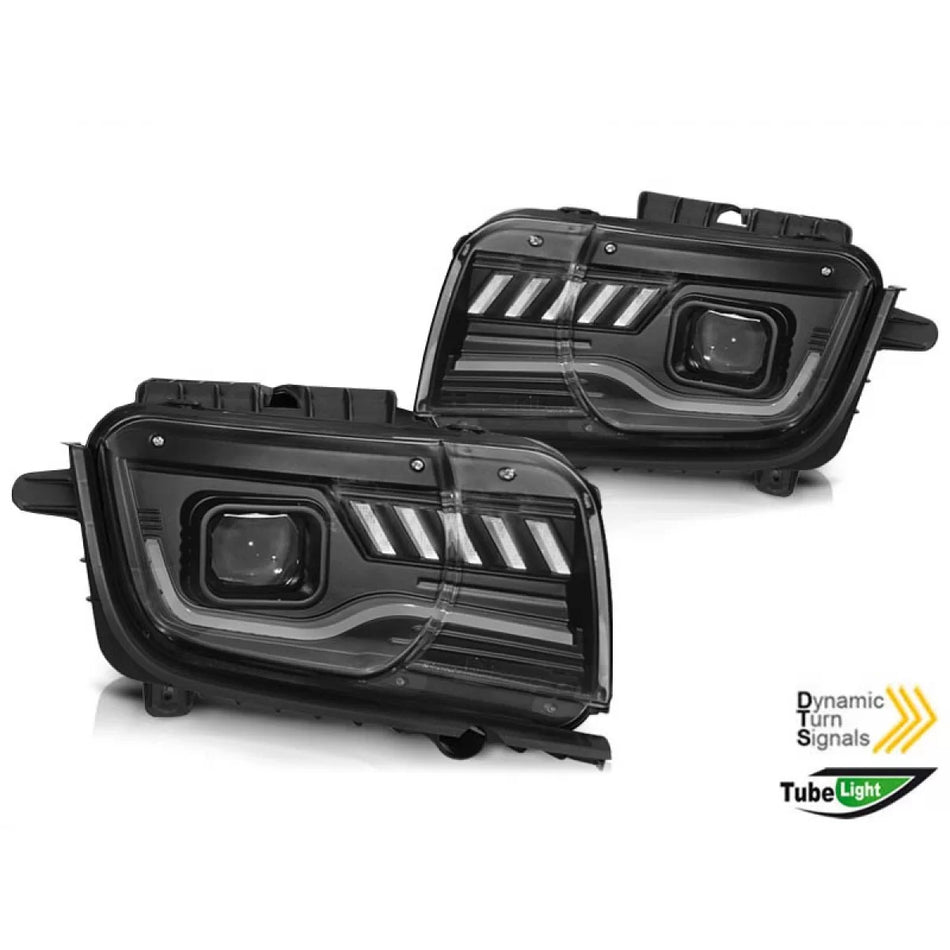 Fari Anteriori con Frecce Dinamiche Nero per Chevrolet Camaro 2009-2013